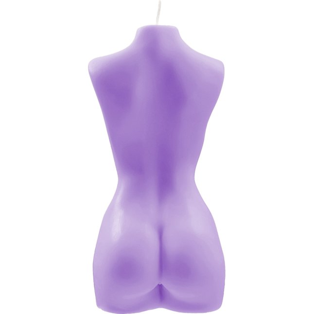 Фиолетовая интерьерная свеча в форме женского торса - 850 гр. Фотография 6.
