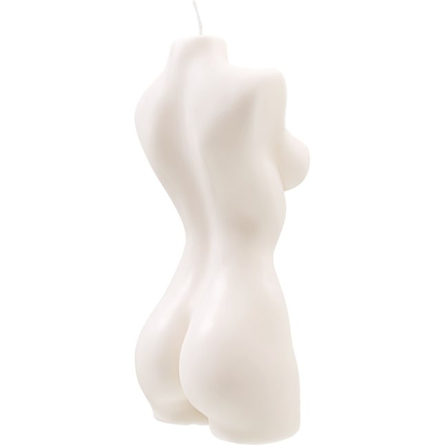 Белая интерьерная свеча в форме женского торса - 850 гр. Фотография 5.