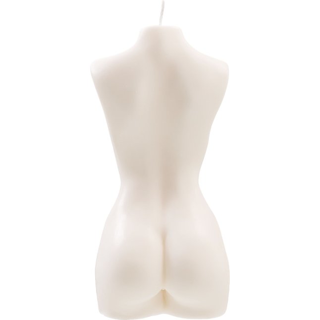 Белая интерьерная свеча в форме женского торса - 850 гр. Фотография 6.