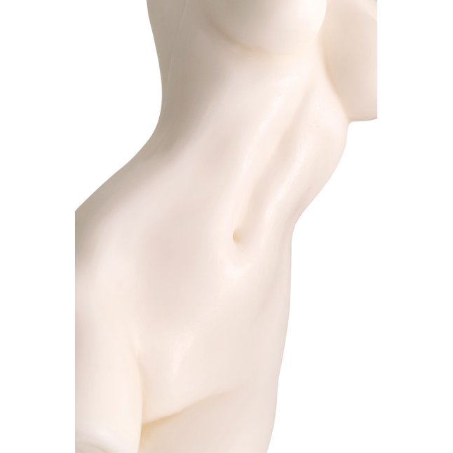 Белая интерьерная свеча в форме женского торса - 850 гр. Фотография 7.