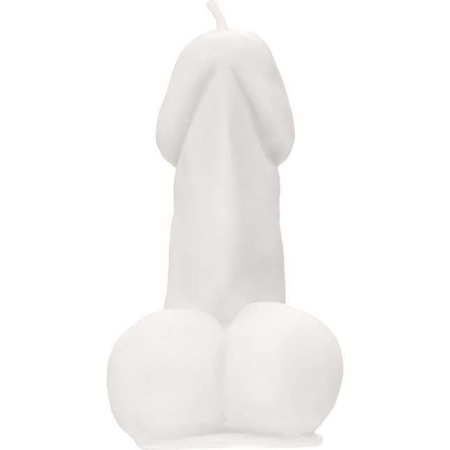Белая свеча в форме пениса - 47 гр. Фотография 3.