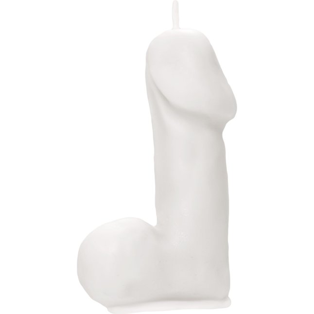 Белая свеча в форме пениса - 47 гр. Фотография 4.