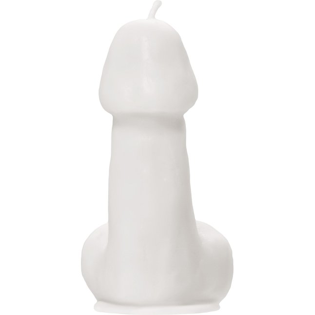 Белая свеча в форме пениса - 47 гр. Фотография 5.