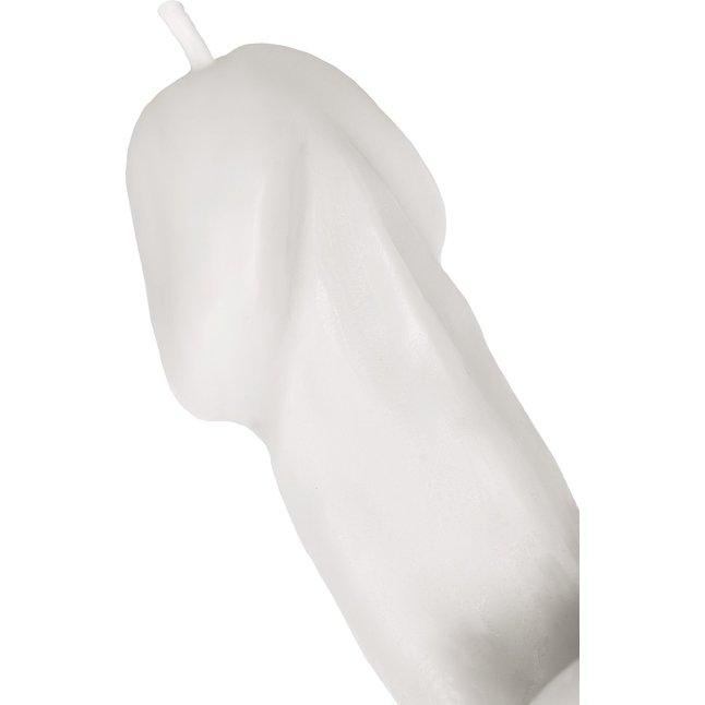 Белая свеча в форме пениса - 47 гр. Фотография 6.