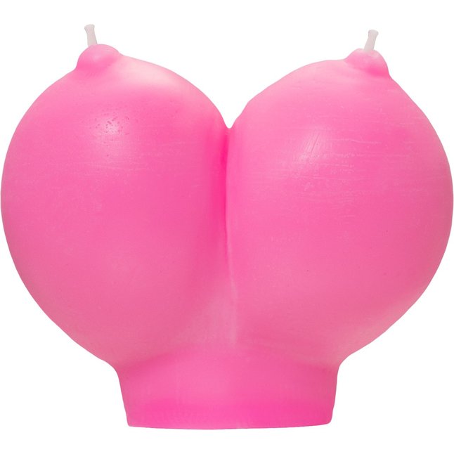 Розовая свеча «Сиськи» - 150 гр. Фотография 2.