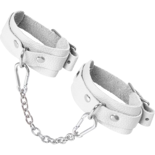 Белые мини-оковы со скруглёнными углами. Фотография 5.