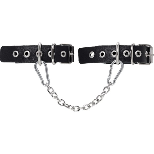 Черные оковы из одного ремешка с люверсами. Фотография 2.