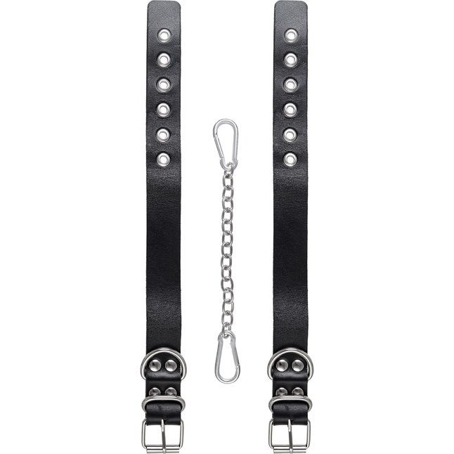 Черные оковы из одного ремешка с люверсами. Фотография 5.