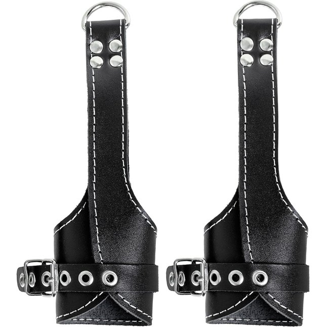 Черные подвесы с белой строчкой. Фотография 2.