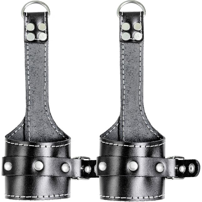 Черные подвесы с белой строчкой. Фотография 3.