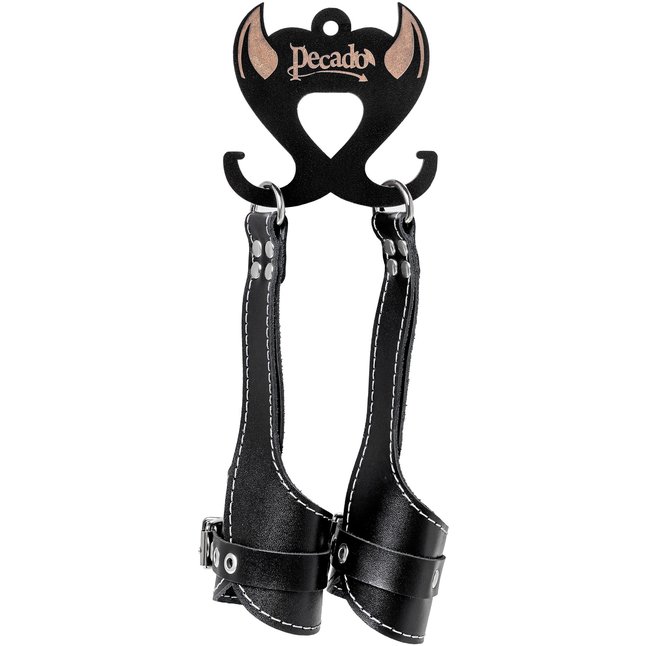 Черные подвесы с белой строчкой. Фотография 7.