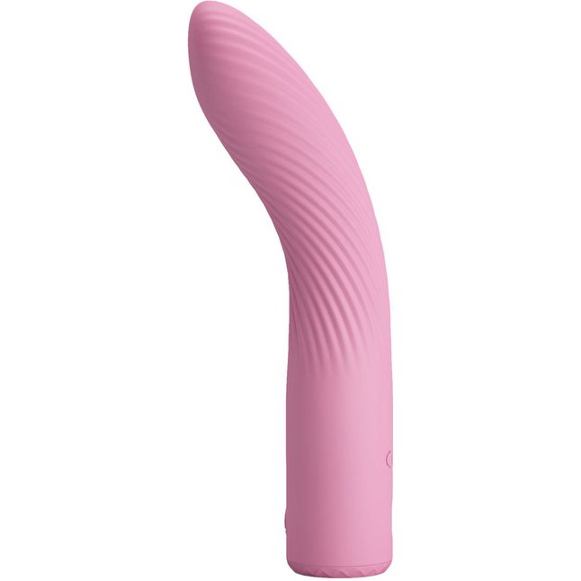 Розовый изогнутый вибромассажёр Kissell - 16,1 см - Pretty Love