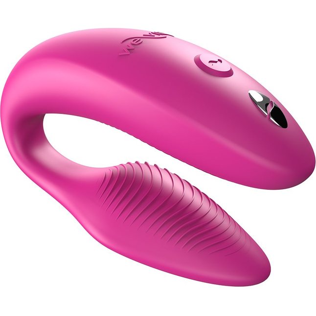 Розовый U-образный вибратор для пар We-Vibe Sync 2. Фотография 2.