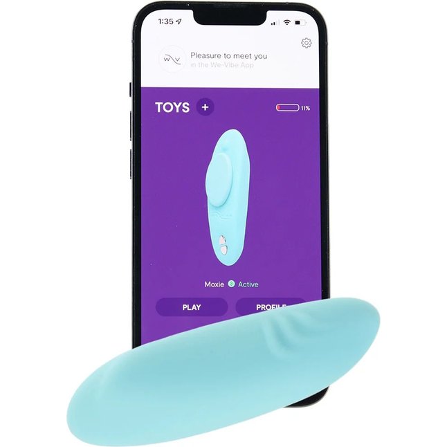 Аквамариновый вибратор We-Vibe Moxie. Фотография 3.