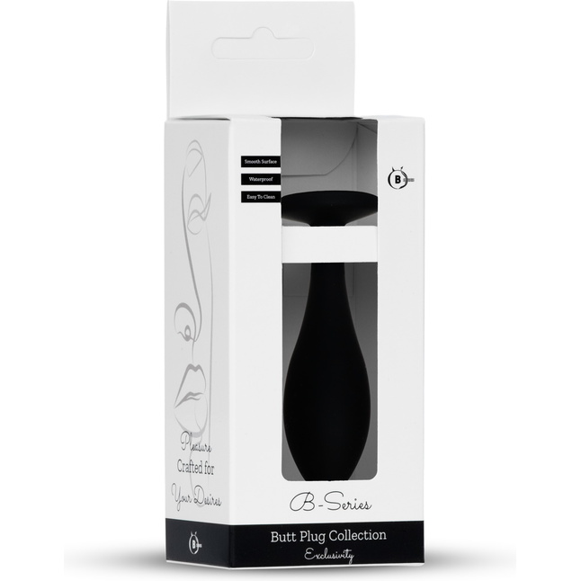 Черная анальная втулка с прозрачным кристаллом - 9,2 см. Фотография 7.