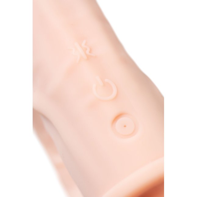 Телесный анально-вагинальный вибратор RealStick Silicone Jason M - 18 см - RealStick Silicone. Фотография 14.