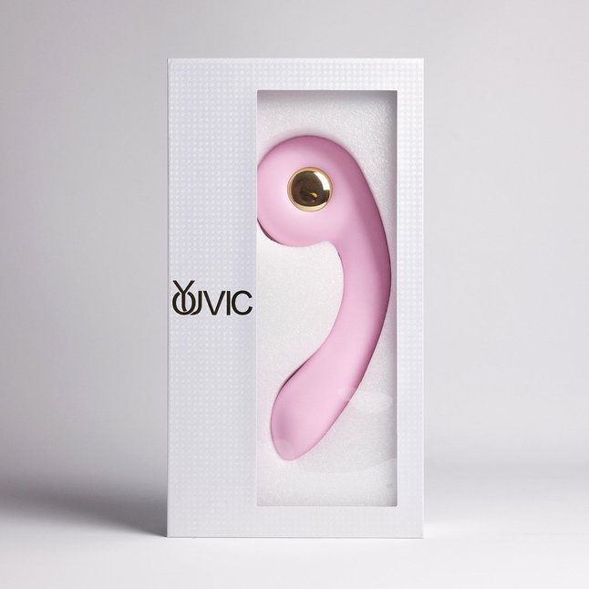Розовый вибростимулятор точки G с нагревом Bendable Heating G-Spot Vibrator. Фотография 2.