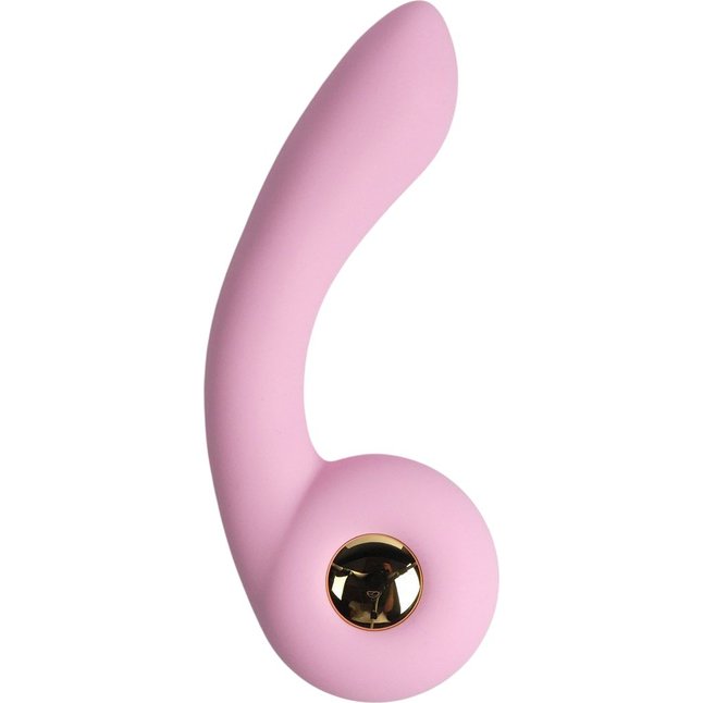Розовый вибростимулятор точки G с нагревом Bendable Heating G-Spot Vibrator