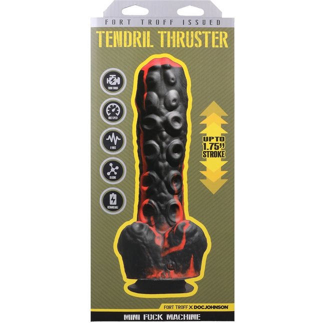 Черно-красная мини-машина на присоске Tendril Thruster - 21,6 см. Фотография 11.