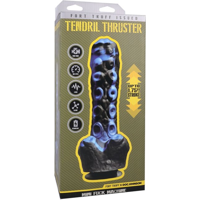 Черно-синяя мини-машина на присоске Tendril Thruster - 21,6 см. Фотография 2.