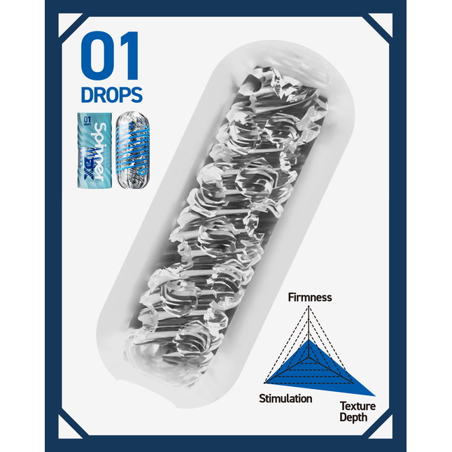 Мастурбатор Tenga Spinner DX 01 Drops - SPINNER Series. Фотография 7.