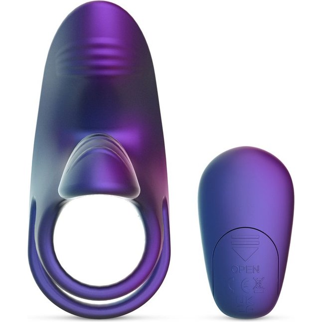 Фиолетовое эрекционное виброкольцо с клиторальной подушечкой Infinity Ignite - Hueman. Фотография 5.