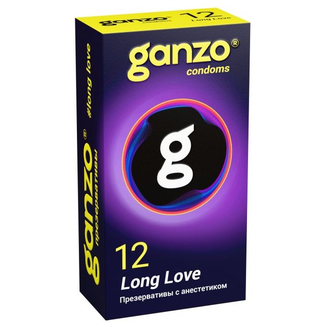Презервативы с анестетиком для продления удовольствия Ganzo Long Love - 12 шт