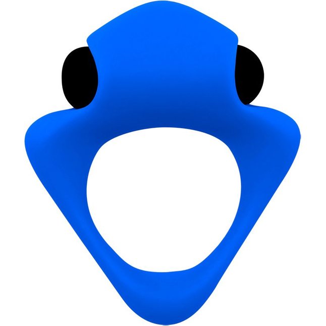 Синее эрекционное кольцо Wooomy Tribeс с вибрацией - Wooomy