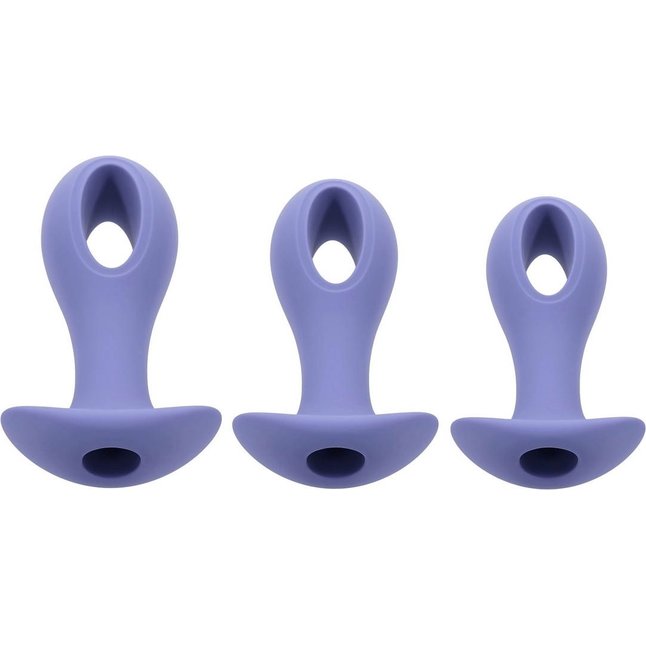 Набор из 3 анальных пробок с вибропулей Hole Punch Plug Set. Фотография 3.