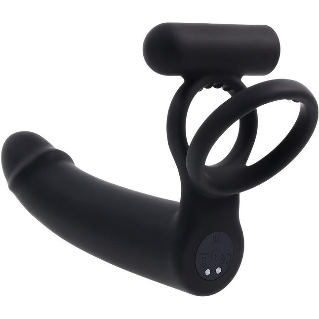 Черная вибронасадка для двойного проникновения Full Swing. Фотография 7.