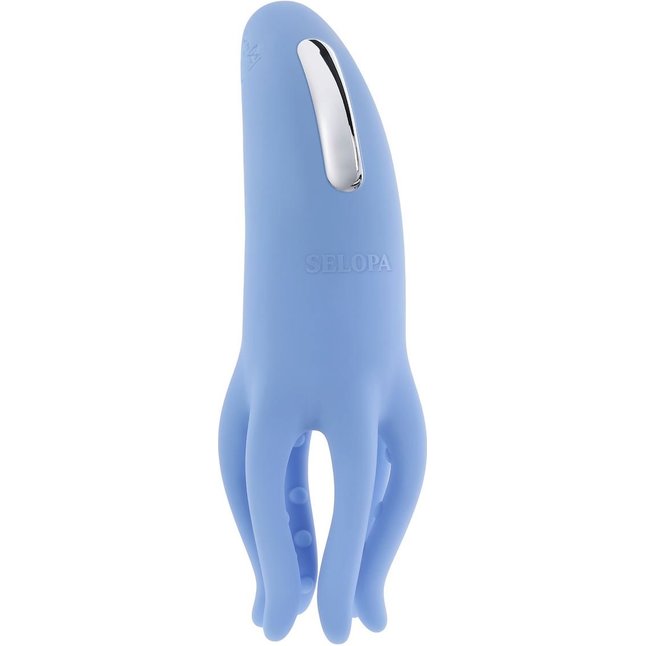 Голубой вибромассажёр Tentacle Tickler. Фотография 4.