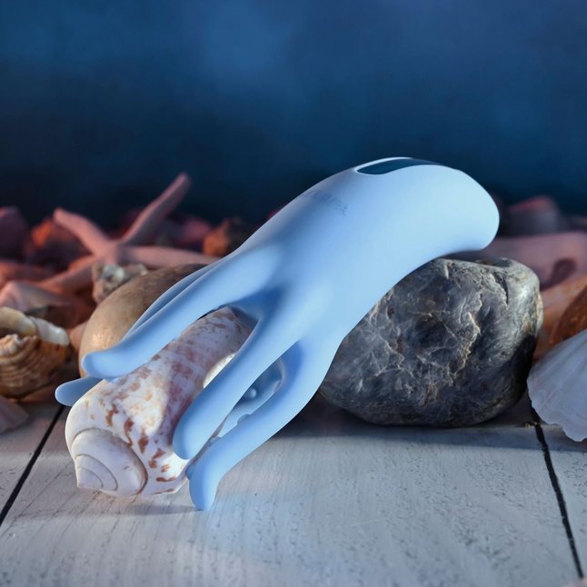 Голубой вибромассажёр Tentacle Tickler. Фотография 10.