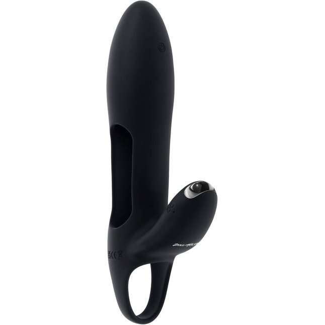 Черная насадка на пенис с вибрацией Nautilus. Фотография 7.