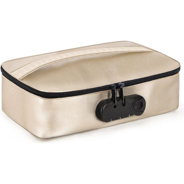 Золотистая сумочка для хранения игрушек Discreet Box