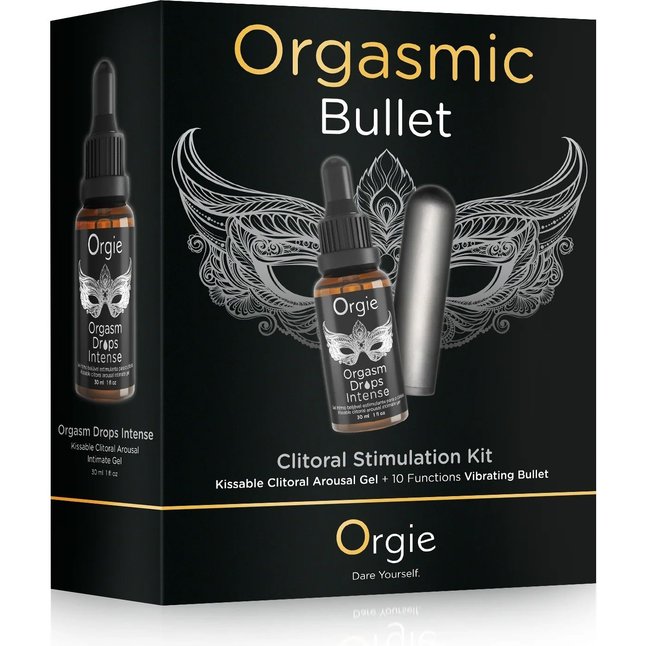 Набор Orgie Orgasmic Bullet: вибропуля и возбуждающий гель Orgasm Drops Intense. Фотография 2.