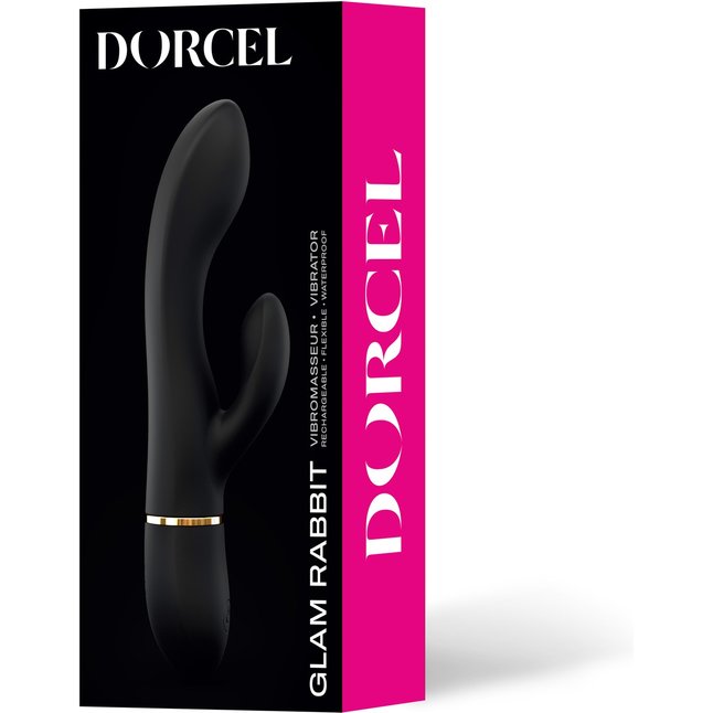 Черный вибратор-кролик Dorcel Glam Rabbit - 21 см. Фотография 4.
