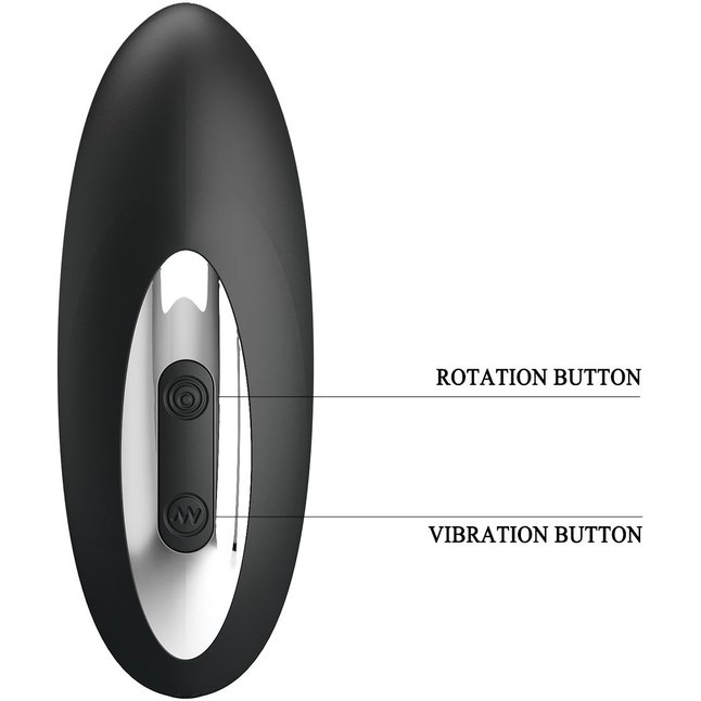 Черный стимулятор простаты с функцией римминга - 15,9 см - Mr.Play. Фотография 6.