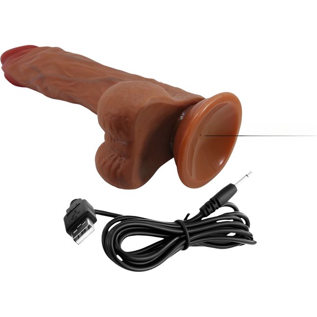 Реалистичный вибратор с ротацией Calisto - 25 см. Фотография 8.