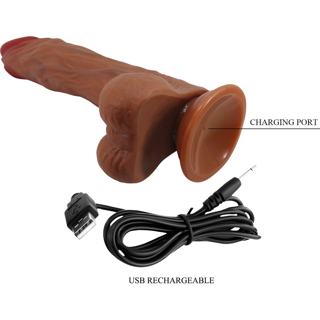 Реалистичный вибратор с ротацией Calisto - 25 см. Фотография 9.