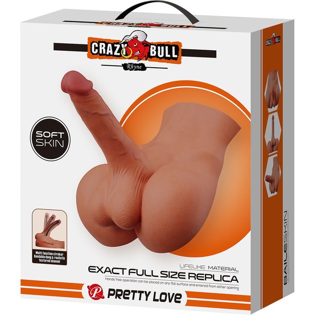 Мужской полуторс Rhyne с членом и анальным тоннелем - Crazy Bull. Фотография 2.