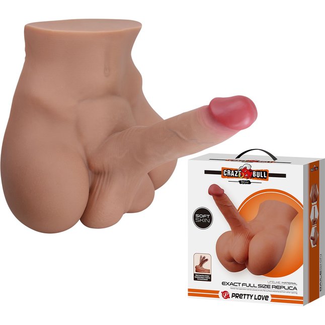 Мужской полуторс Rhyne с членом и анальным тоннелем - Crazy Bull. Фотография 3.