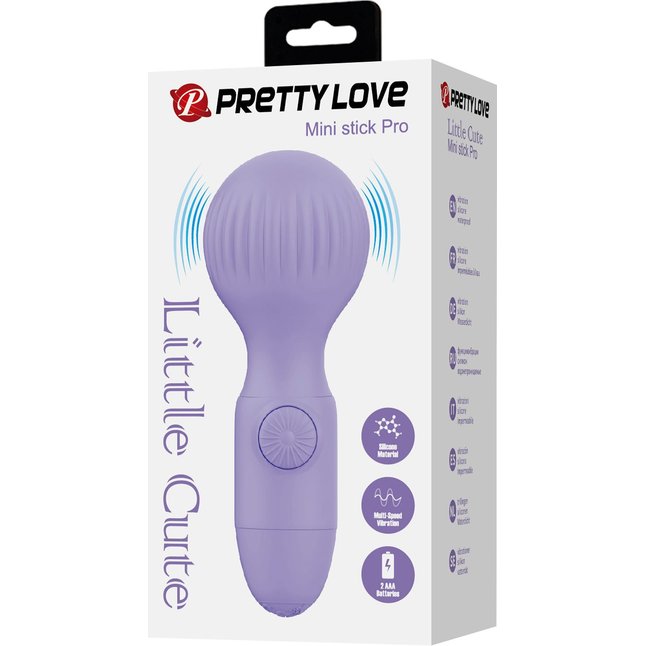 Сиреневый мини-вибратор Mini Stick Pro - Pretty Love. Фотография 2.