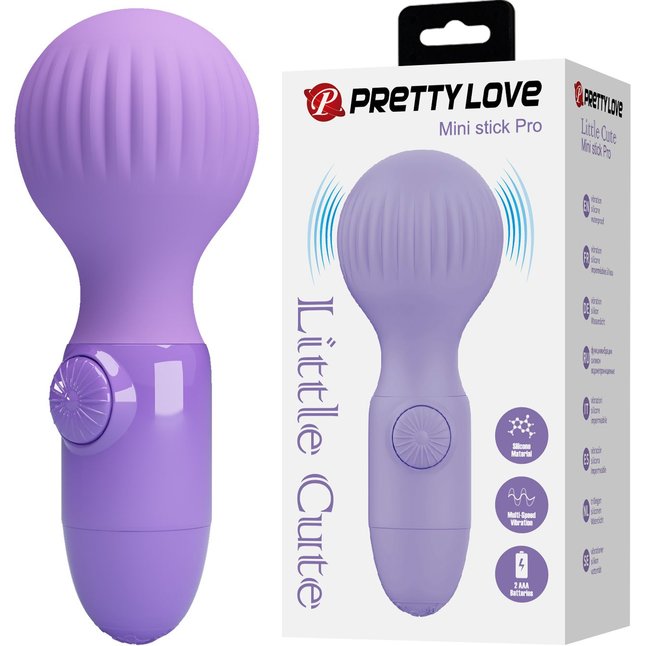 Сиреневый мини-вибратор Mini Stick Pro - Pretty Love. Фотография 3.