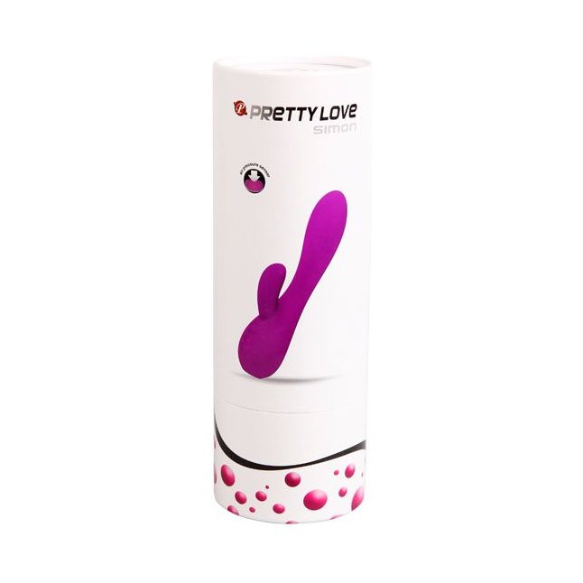 Лиловый вибратор-кролик Simon - 17,8 см - Pretty Love. Фотография 3.