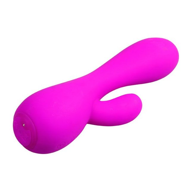 Лиловый вибратор-кролик Simon - 17,8 см - Pretty Love. Фотография 4.