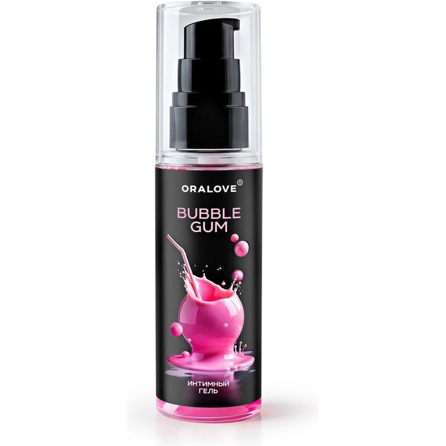 Съедобная смазка на водной основе с ароматом бабл-гам - 60 гр - Серия OraLove
