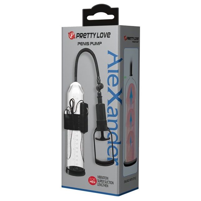 Прозрачная вакуумная помпа с вибрацией AleXander - Pretty Love. Фотография 3.