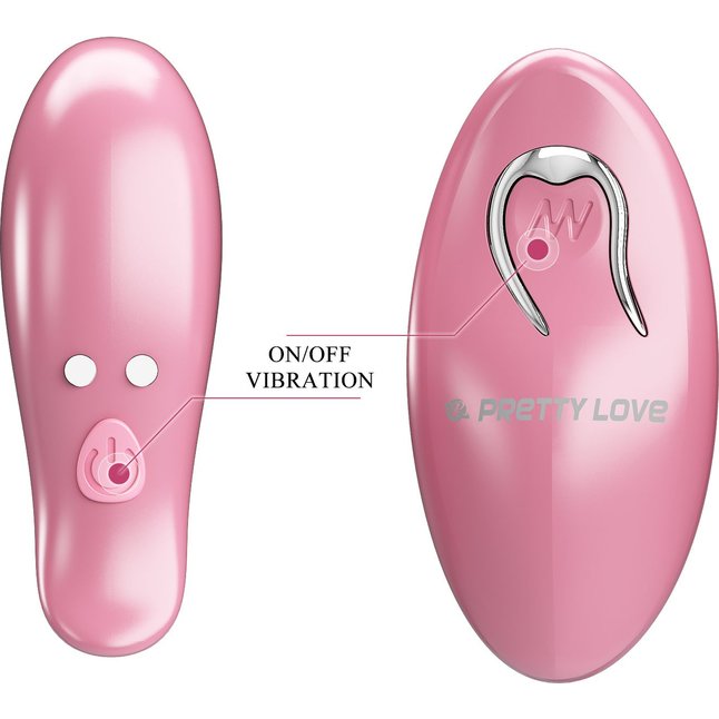 Розовые вибромассажеры для сосков с пультом ДУ Cayley - Pretty Love. Фотография 7.