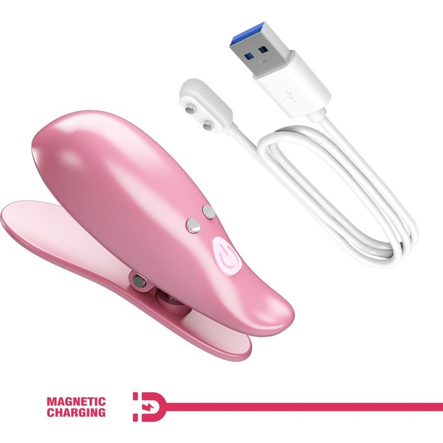 Розовые вибромассажеры для сосков с пультом ДУ Cayley - Pretty Love. Фотография 10.