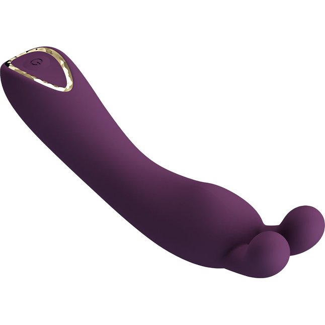 Фиолетовый вибратор с ушками DJ Rabbit - 13,9 см - Pretty Love. Фотография 6.